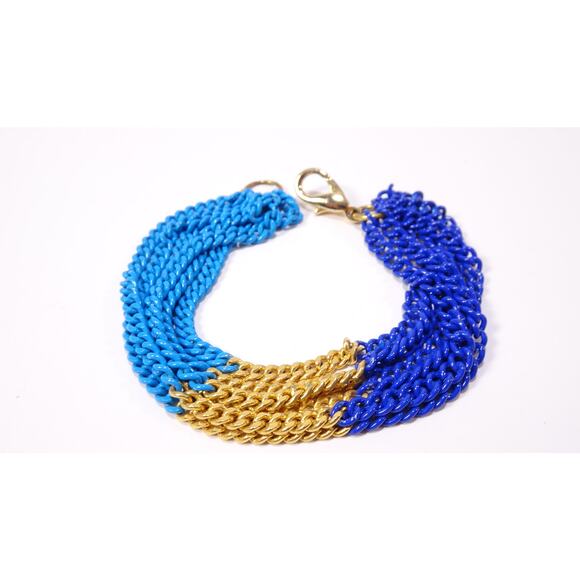Neiman Marcus Lee Angel Women's Colorblock Enamel Multi Chain Bracelet NWT 145 - Picture 8 of 8
